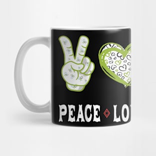 Peace Love Tennis Cute Design for men Women Teen Little Girl Mug